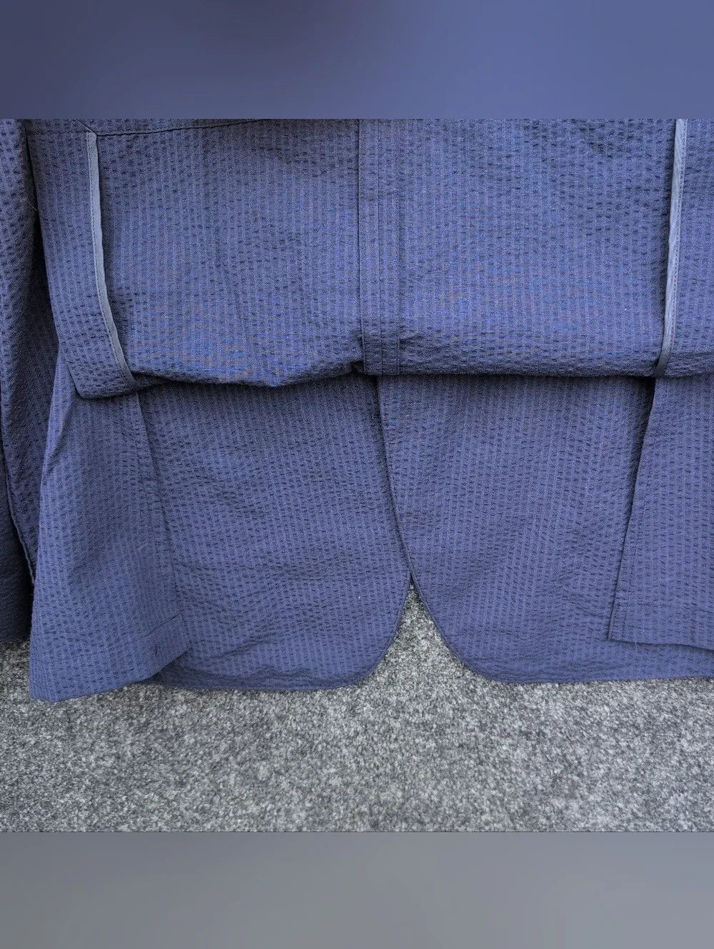J Crew Thompson Jacket 44R Blue Seersucker Unstructured Unlined Dinner Blazer